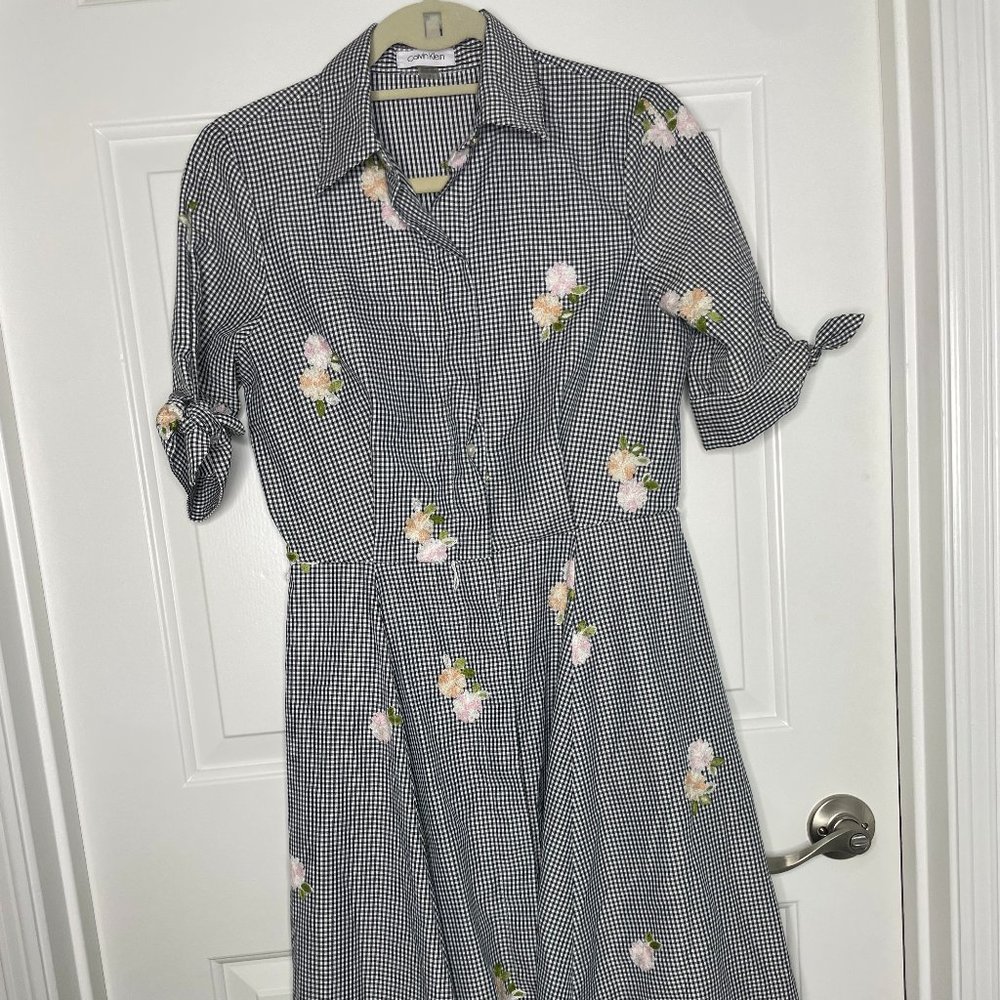 Calvin Klein Gingham Shirt Dress